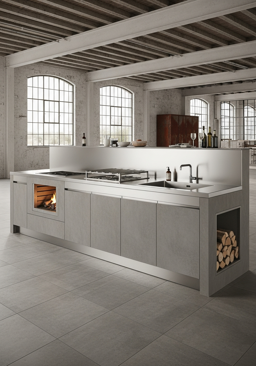 Vantage Outdoor Kitchen Suite midscene view