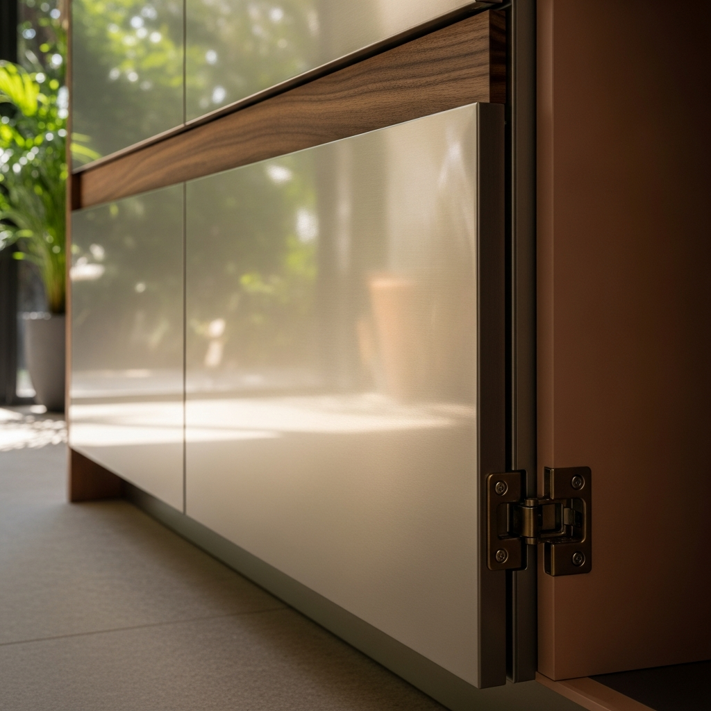 Fadior Singapore Hillside Villa — close-up of stainless steel finish and hardware detail
