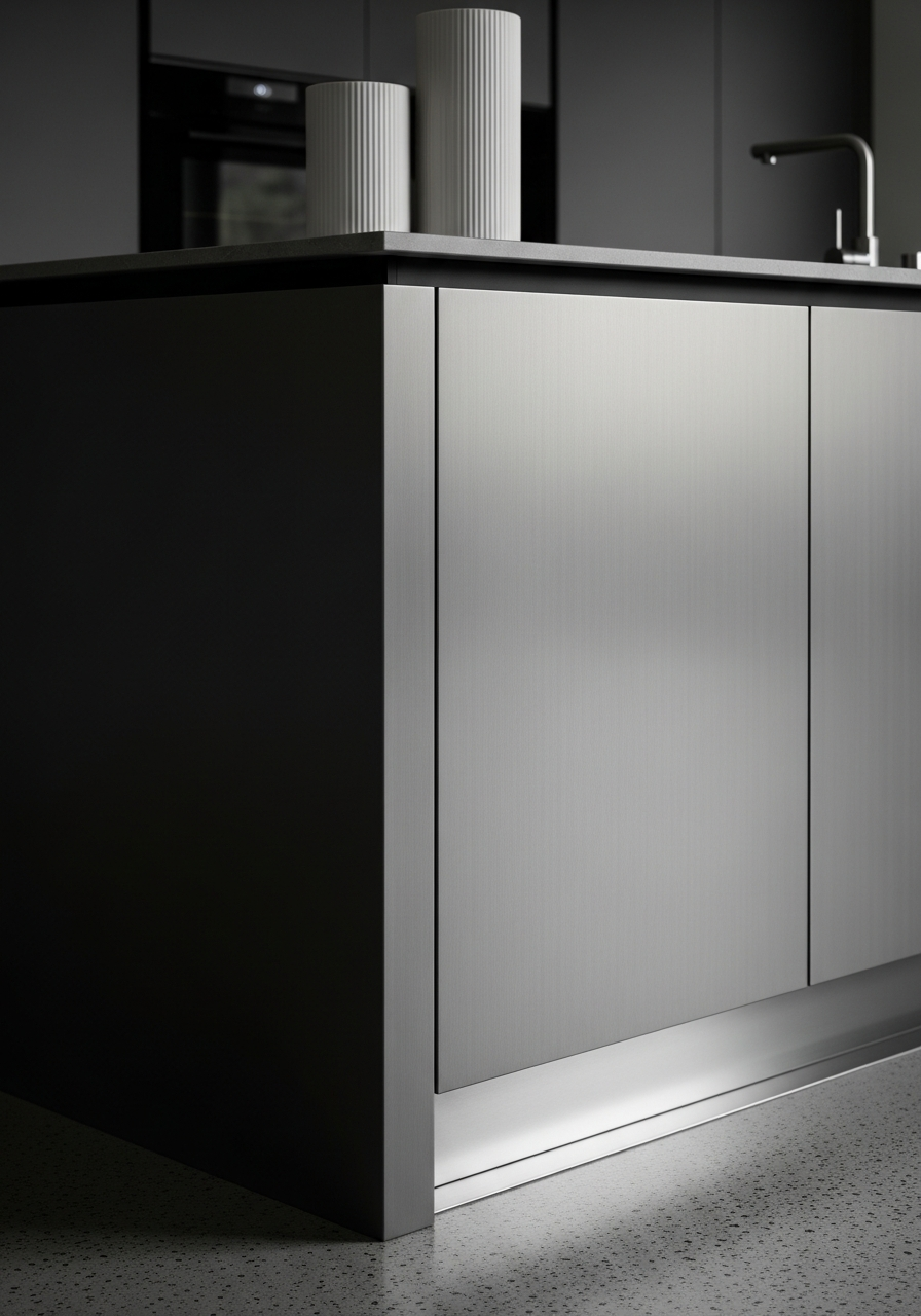 Fadior Abyss Kitchen Suite — close-up of stainless steel finish and hardware detail