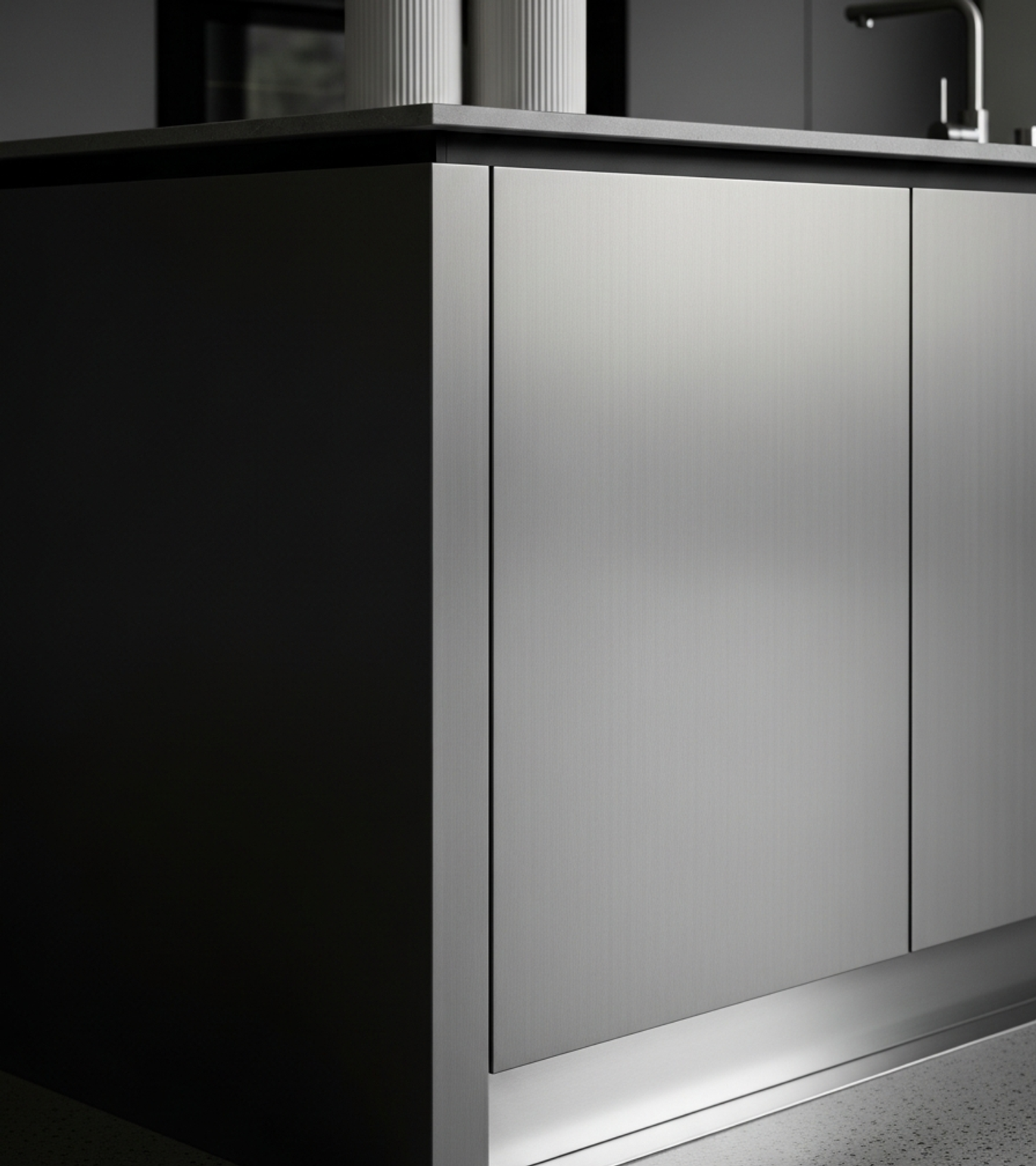Fadior Abyss Kitchen Suite — close-up of stainless steel finish and hardware detail