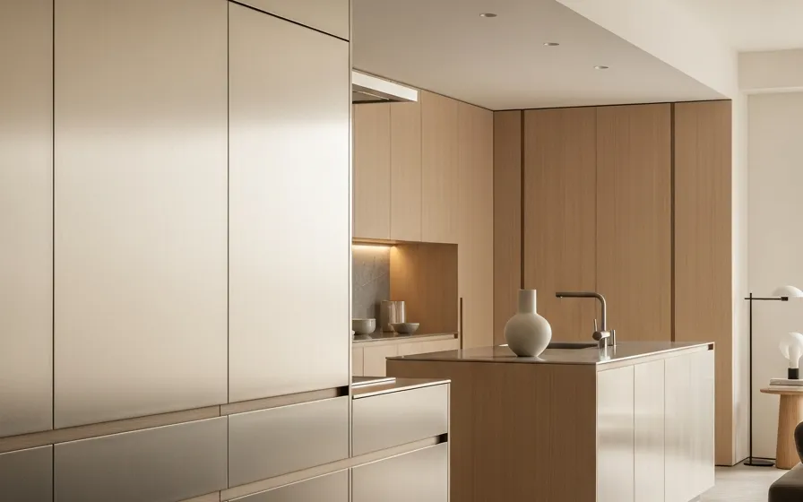 Fadior Tokyo Minato Apartment — 304 stainless steel kitchen system, architectural view