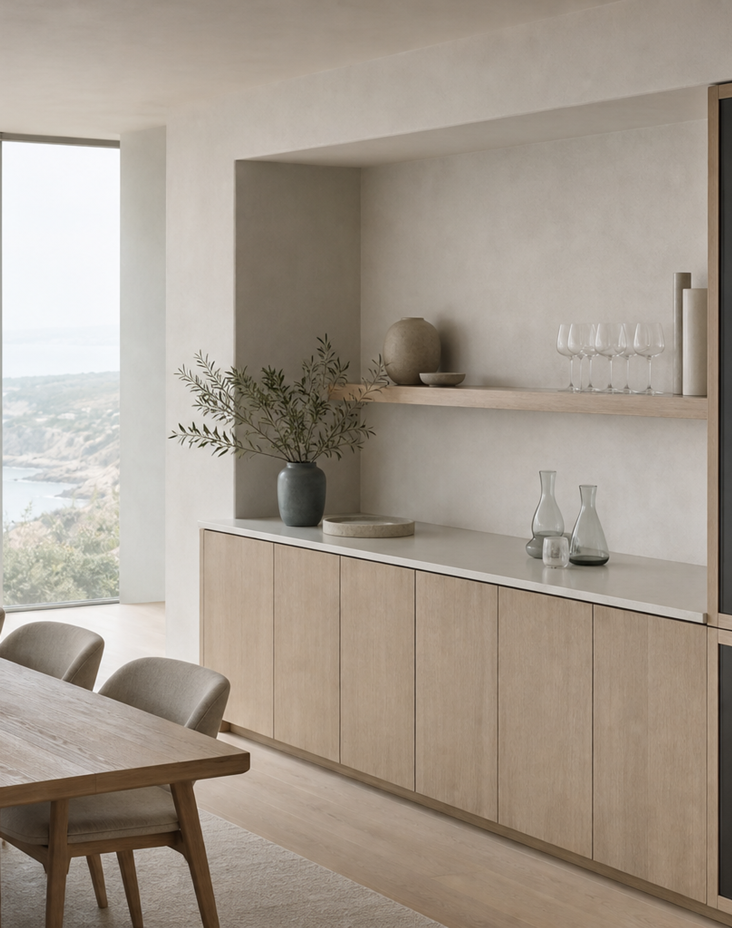 Fadior Cru Architectural Cellar Service Wall — interior room context showing cabinet integration