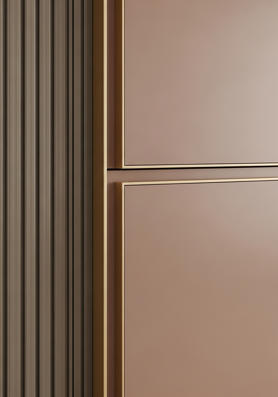 Fadior Archetype Entryway Console — close-up of stainless steel finish and hardware detail