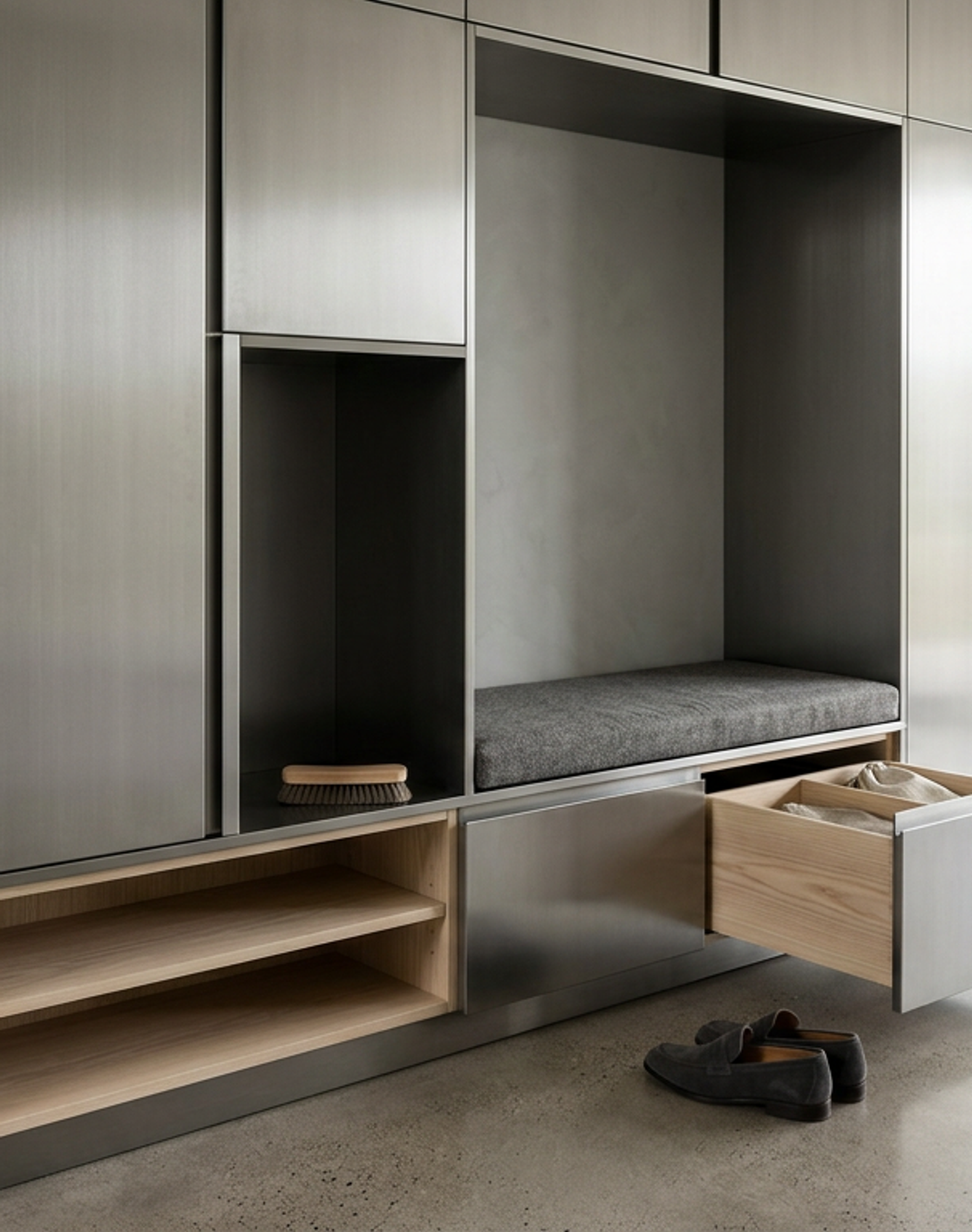 Fadior Archetype Entryway Suite — lifestyle setting with natural light and residential styling