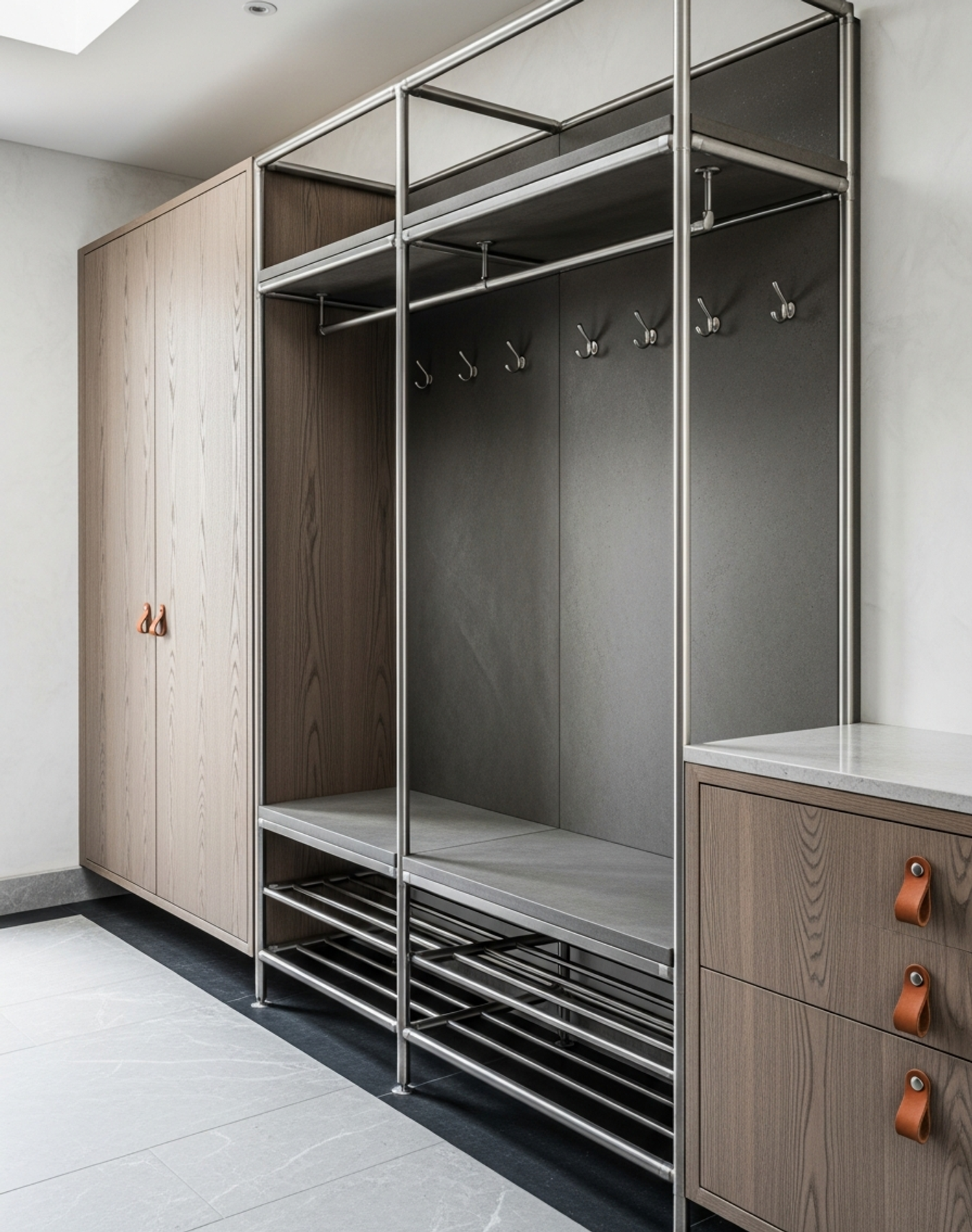 Fadior Archetype Entryway Cabinet — interior room context showing cabinet integration