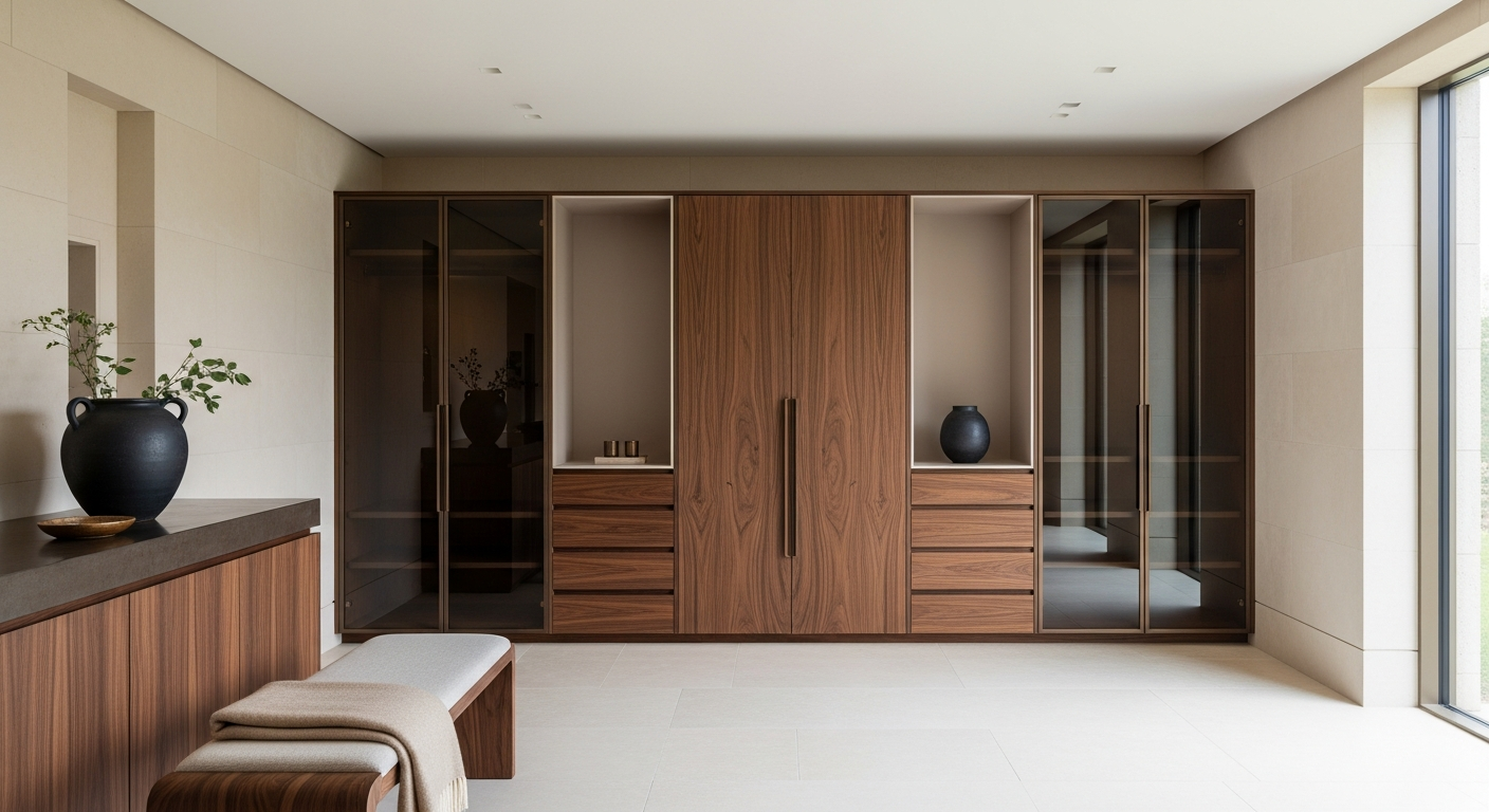 Fadior Essence Media Console — lifestyle setting with natural light and residential styling