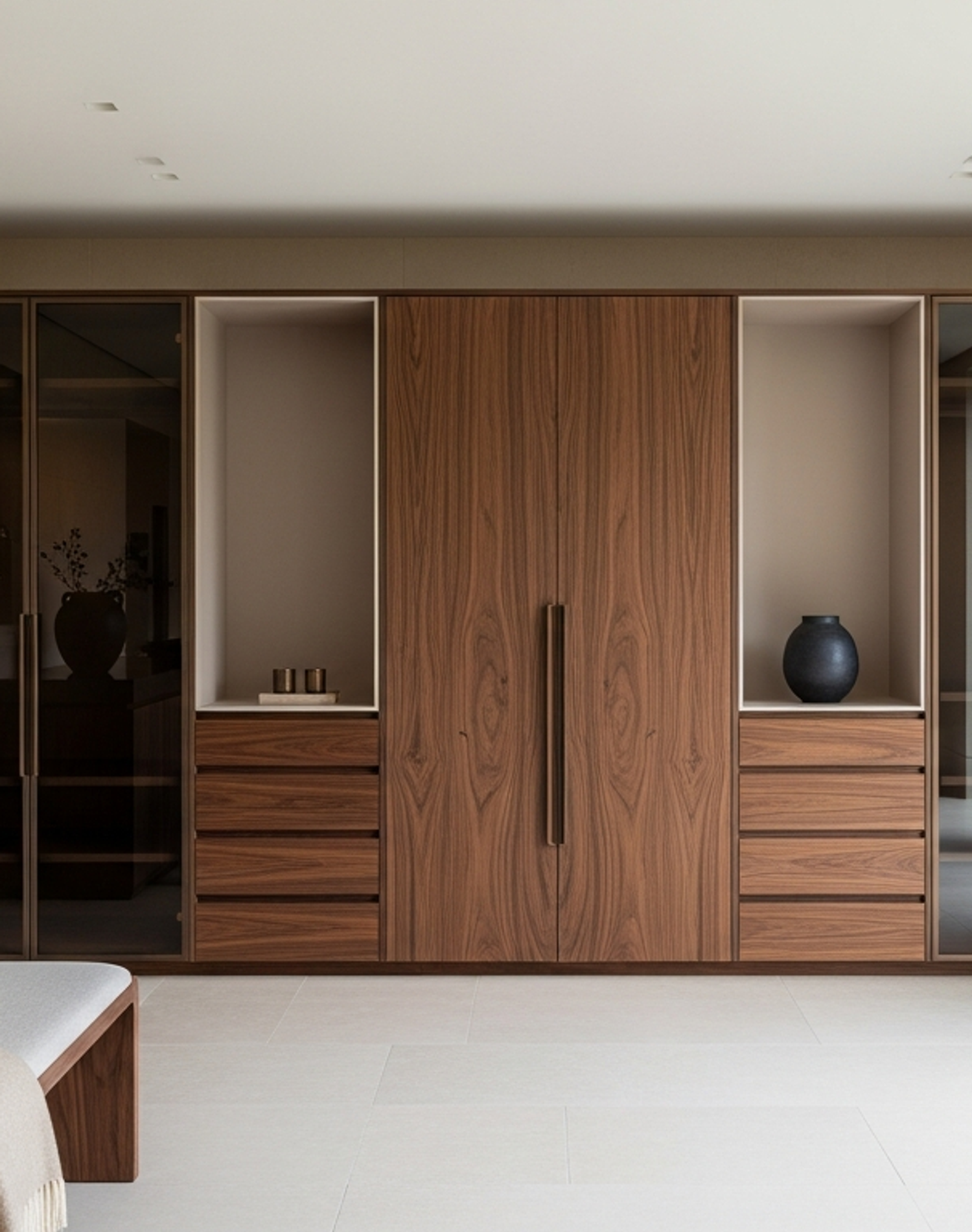 Fadior Essence Media Console — lifestyle setting with natural light and residential styling