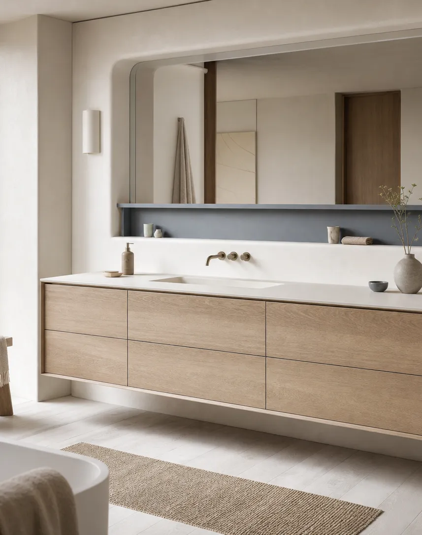 Suite de Tocador Voyage Bath con Nicho de Lavabo Soft Slate perspectiva interior