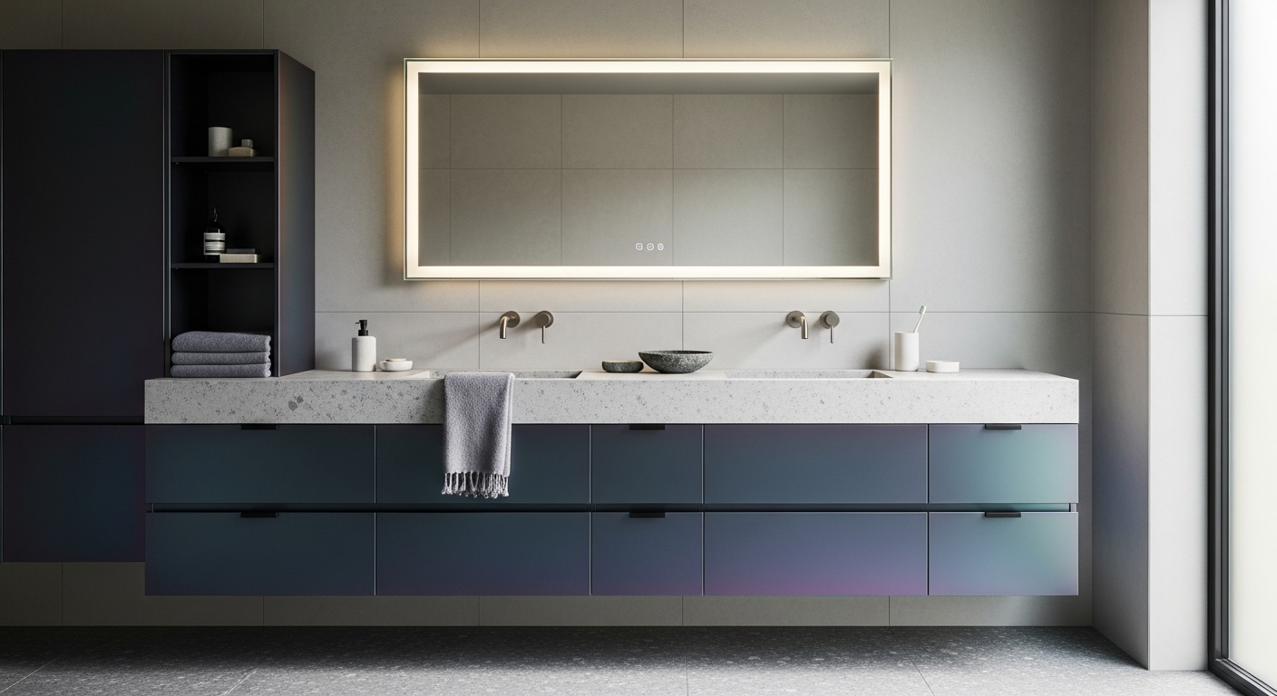 Fadior Acqua Bath and Vanity Suite 10 — lifestyle setting with natural light and residential styling
