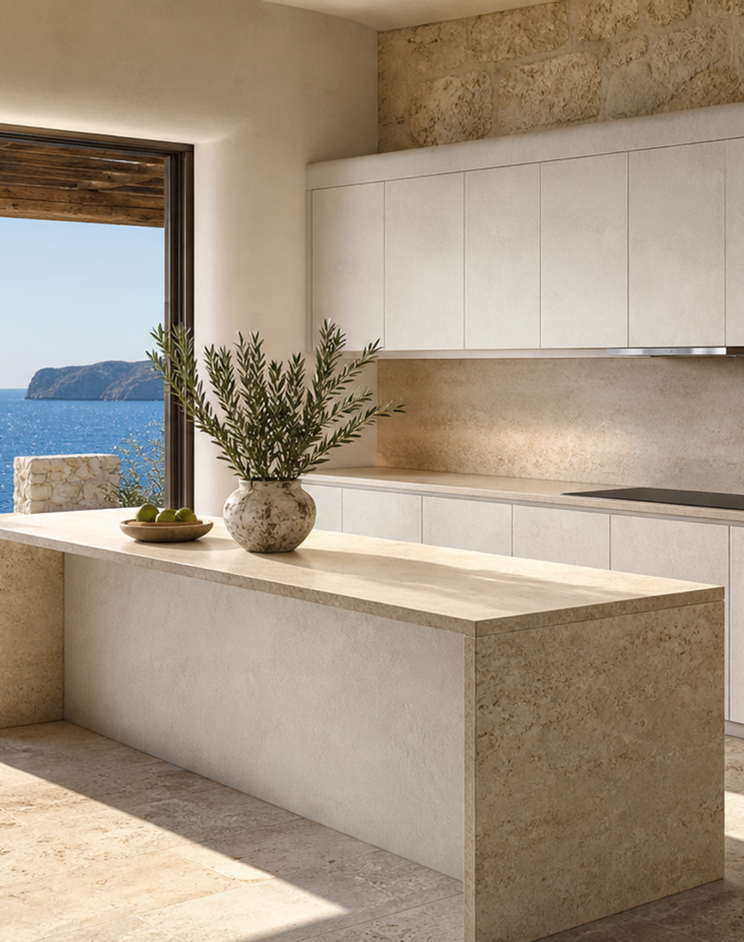 Fadior Meridian Kitchen Suite with Flexible Aluminum Kitchen Wall — lifestyle setting with natural light and residential styling