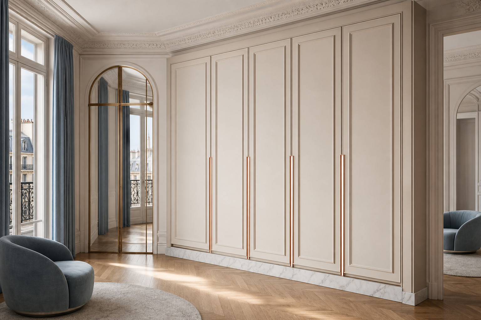 Suite de Armario Canopy con Eje de Vestidor con Tirador Fijo perspectiva interior