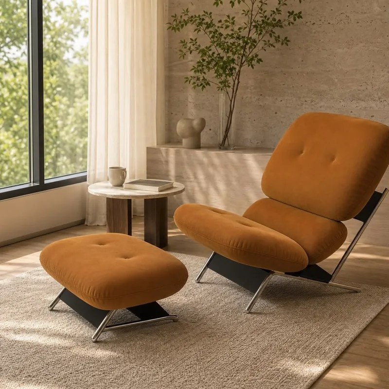 Lounge Chair with Ottoman 780×980×820 mm