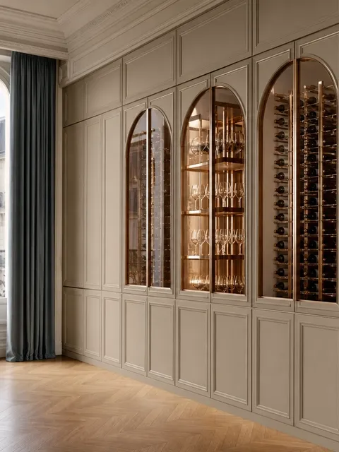 Suite de Armario de Vinos Gloria con Muelle de Cata en Bodega Limewash