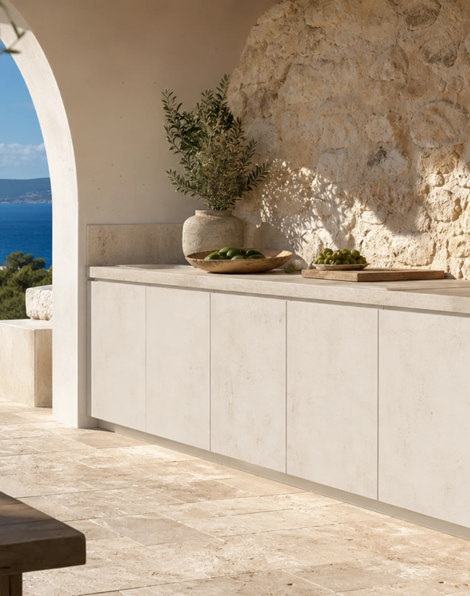 Suite de Cocina Exterior Vantage con Módulo de Servicio Limestone Tide estudio de adaptación