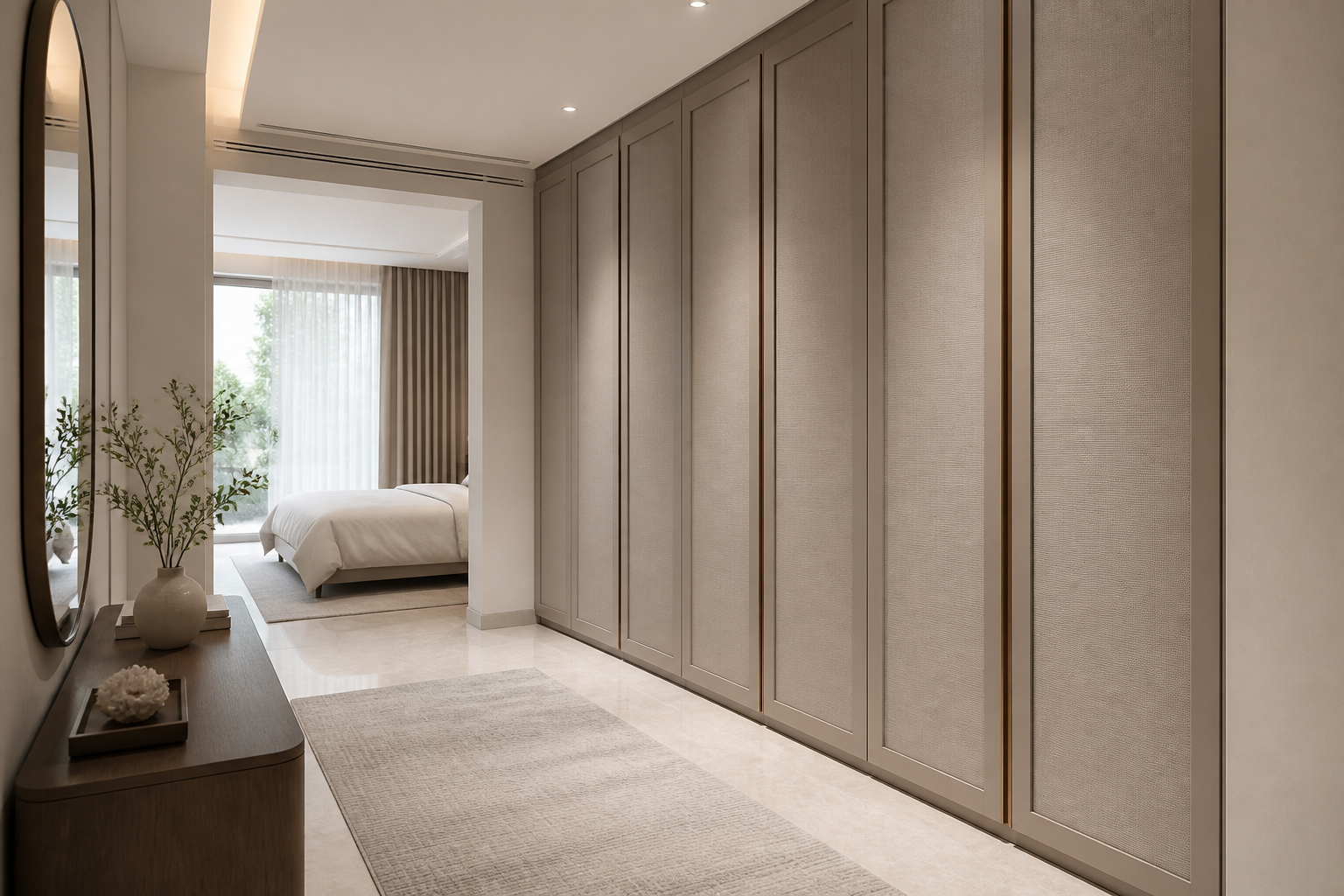 Fadior Radiance Shadowline Arrival Corridor Wardrobe — interior room context showing cabinet integration