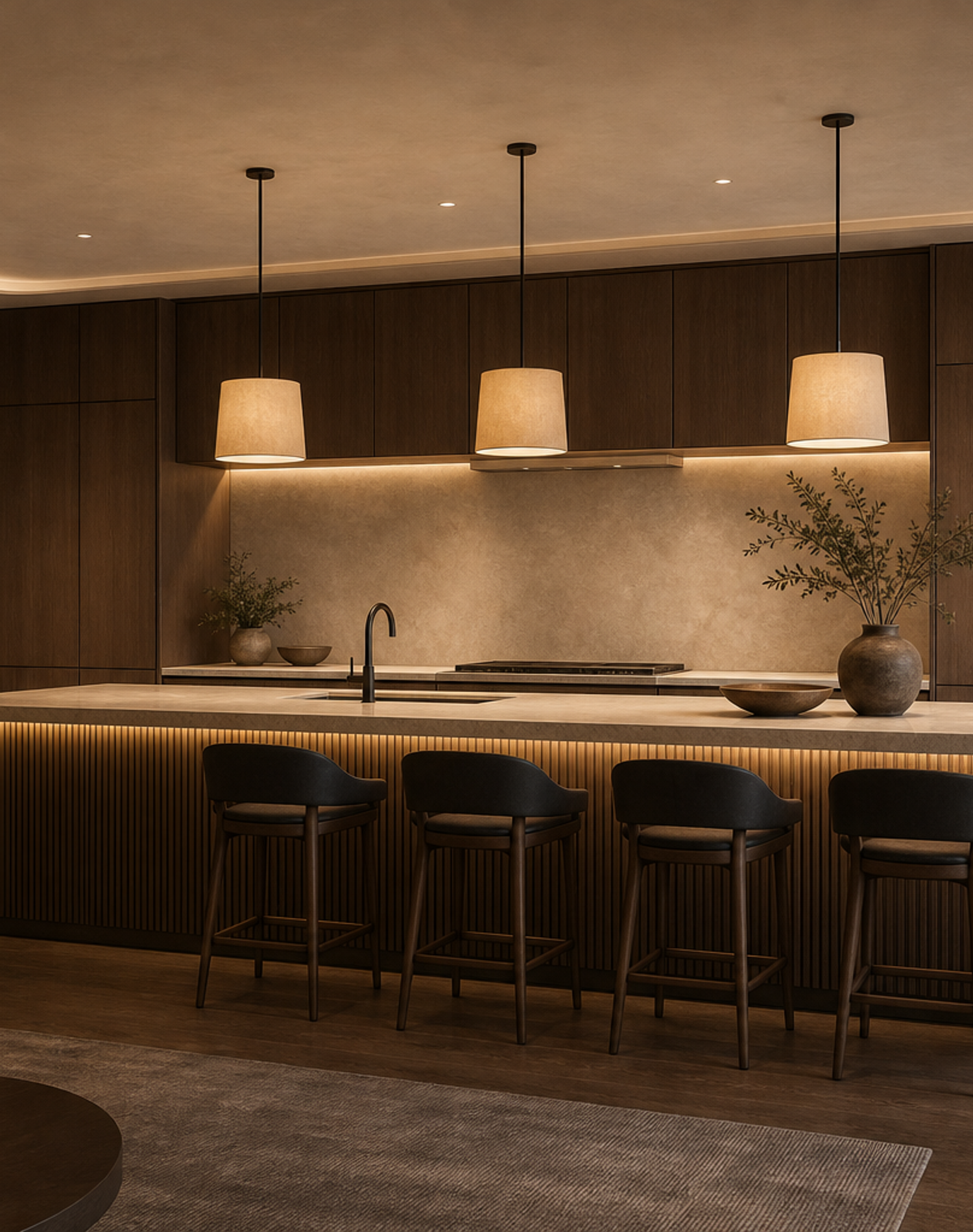 Fadior Solace Kitchen Suite with Craft Island Horizon — interior room context showing cabinet integration