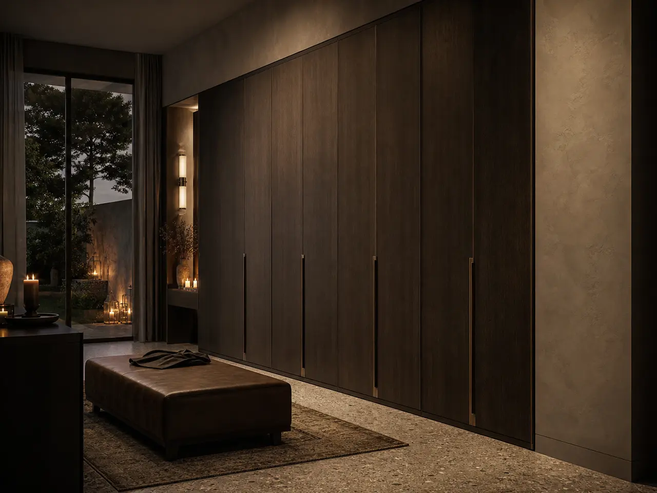 Fadior Elementum Wardrobe Suite with Gallery Axis Dressing - custom 304 stainless steel wardrobe or walk-in closet with lighting, hanging, drawer storage, and residential finishes
