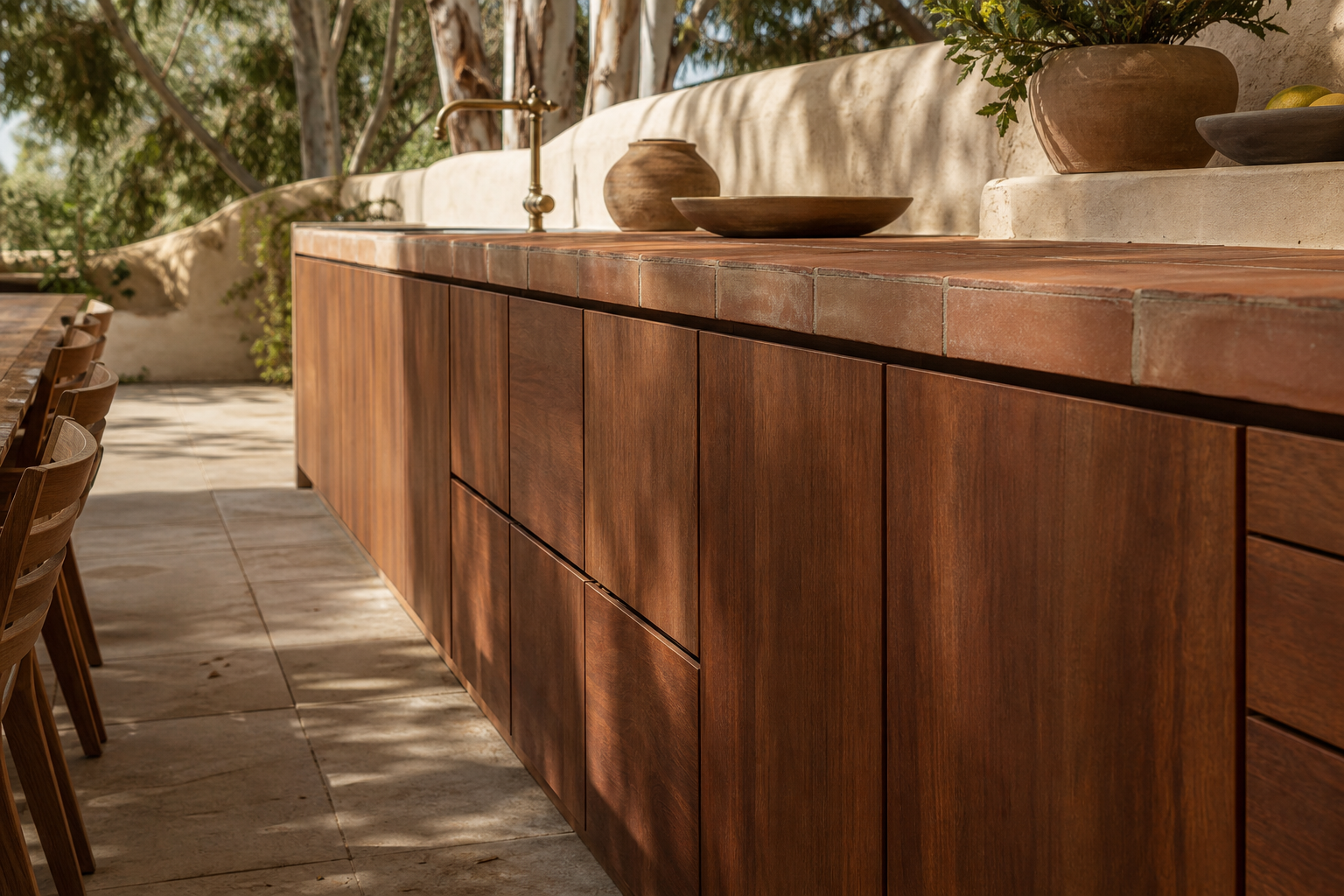 Fadior Horizon Al Fresco Entertaining Kitchen — close-up of stainless steel finish and hardware detail
