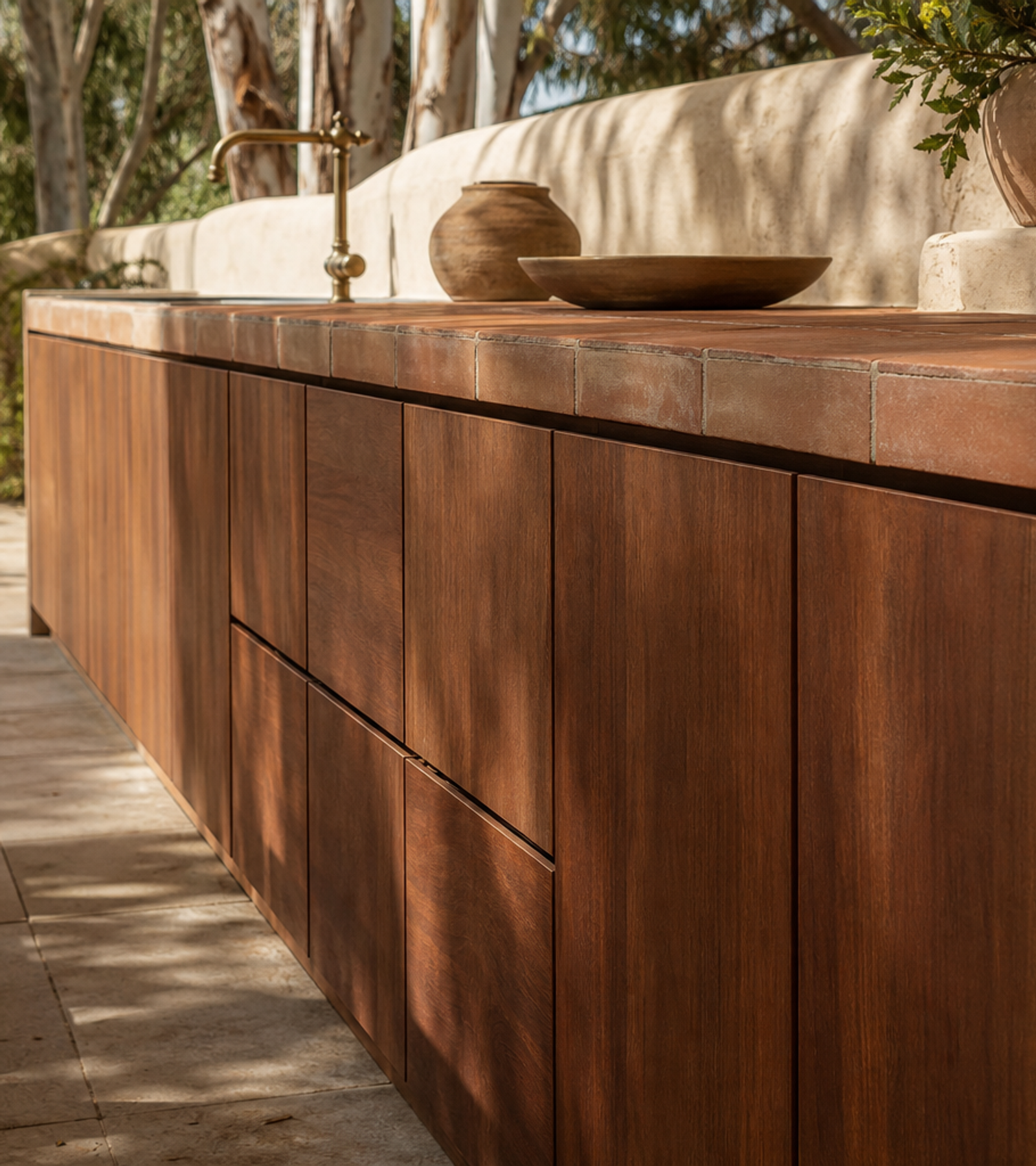 Fadior Horizon Al Fresco Entertaining Kitchen — close-up of stainless steel finish and hardware detail