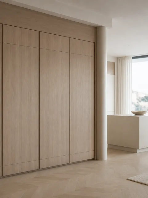 Fadior Grotto Wine Cabinet Suite with Nimbus Cask Pilaster — 304 stainless steel wine cabinet system, front view