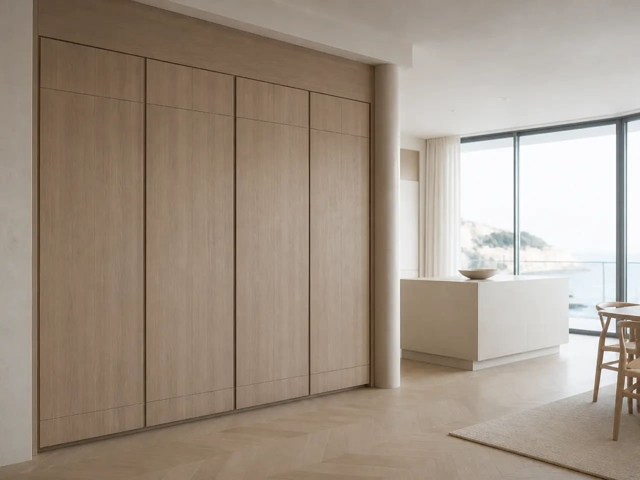 Fadior Grotto Wine Cabinet Suite with Nimbus Cask Pilaster — 304 stainless steel wine cabinet system, front view