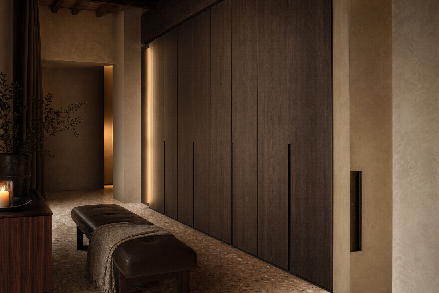 Fadior Voyage Wardrobe Suite with Floating Cedar Wardrobe Promenade — lifestyle setting with natural light and residential