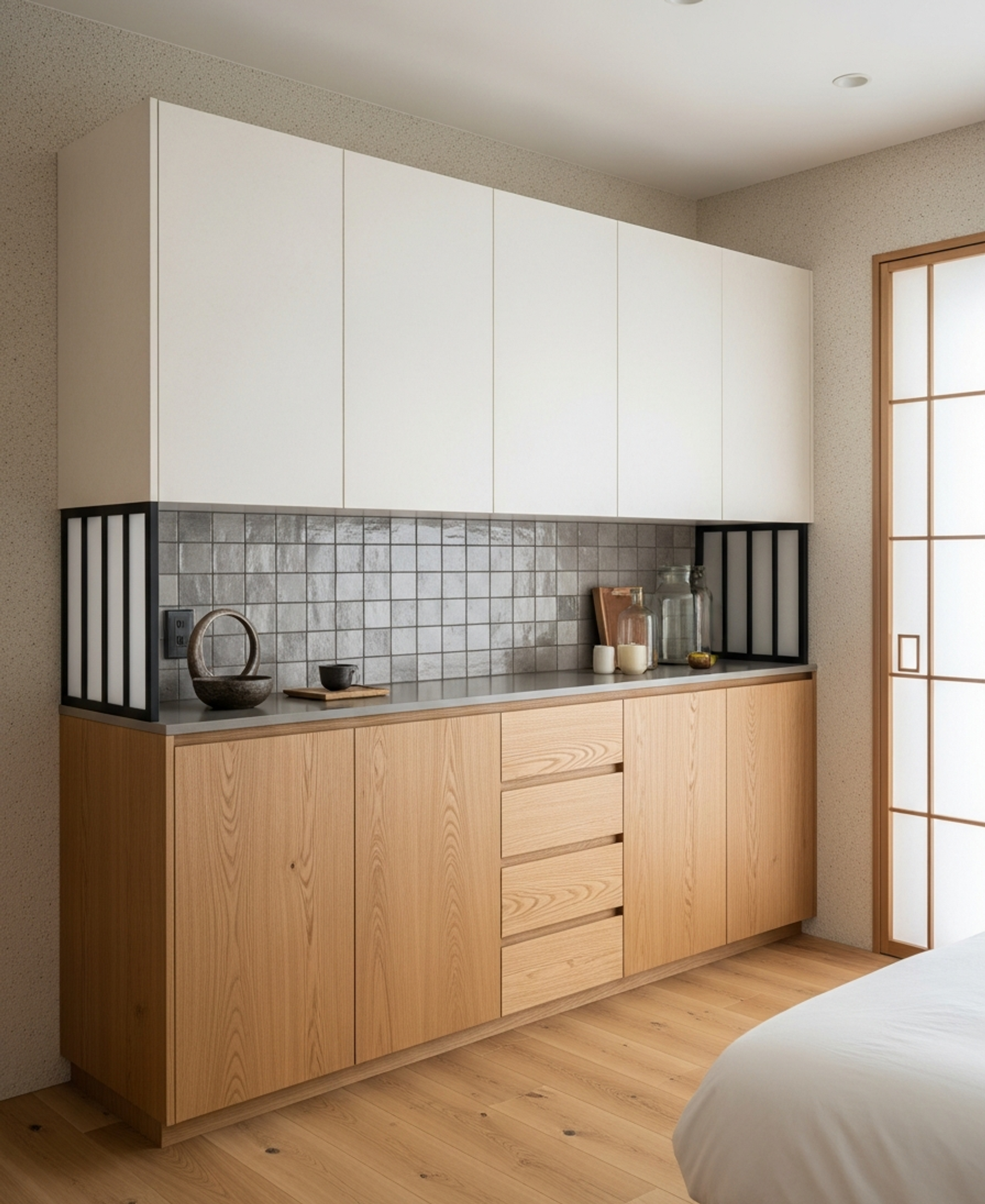 Fadior Brera Wardrobe Suite — 304 stainless steel wardrobe system, front view