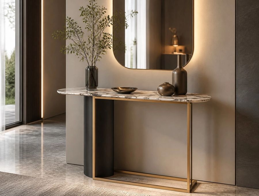 Console Table styled in a FADIOR HOME interior setting