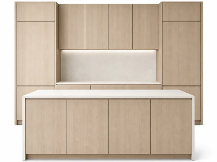 Fadior Terrena Kitchen Suite with Linen Prep Gallery — 304 stainless steel kitchen system, front view