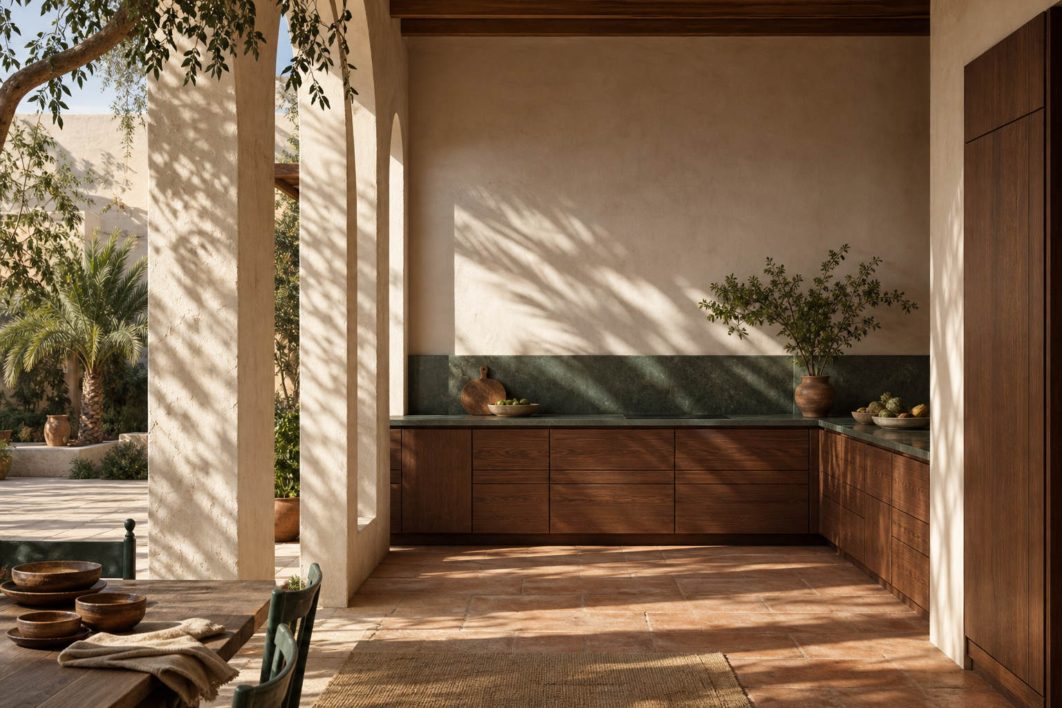 Fadior Dream Home Kitchen Suite with Courtyard Utility Spine — lifestyle setting with natural light and residential styling