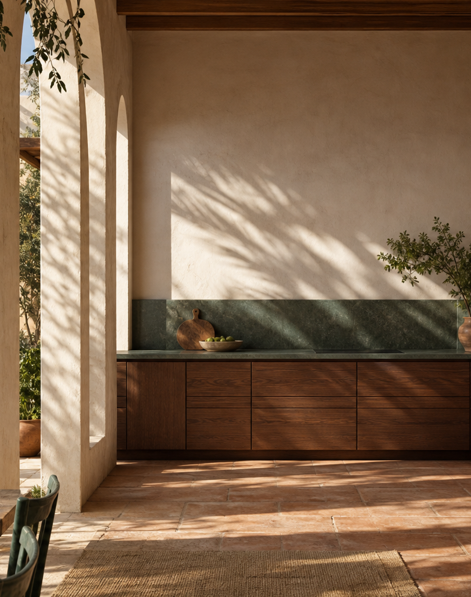 Fadior Dream Home Kitchen Suite with Courtyard Utility Spine — lifestyle setting with natural light and residential styling