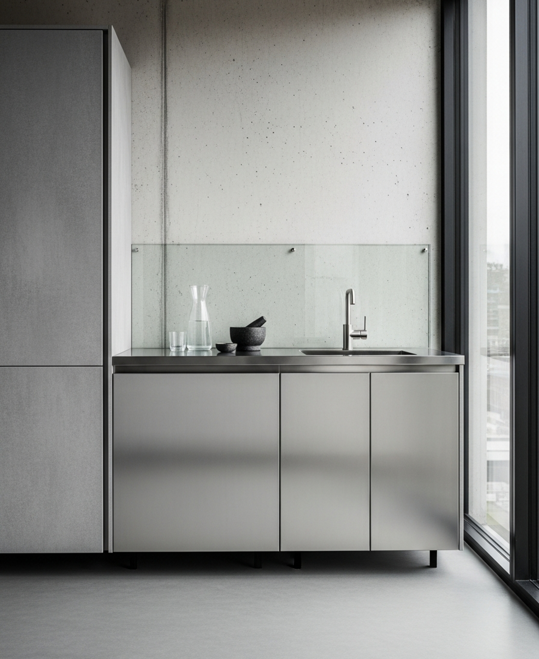 Fadior Dusk Balcony Suite — 304 stainless steel balcony system, front view