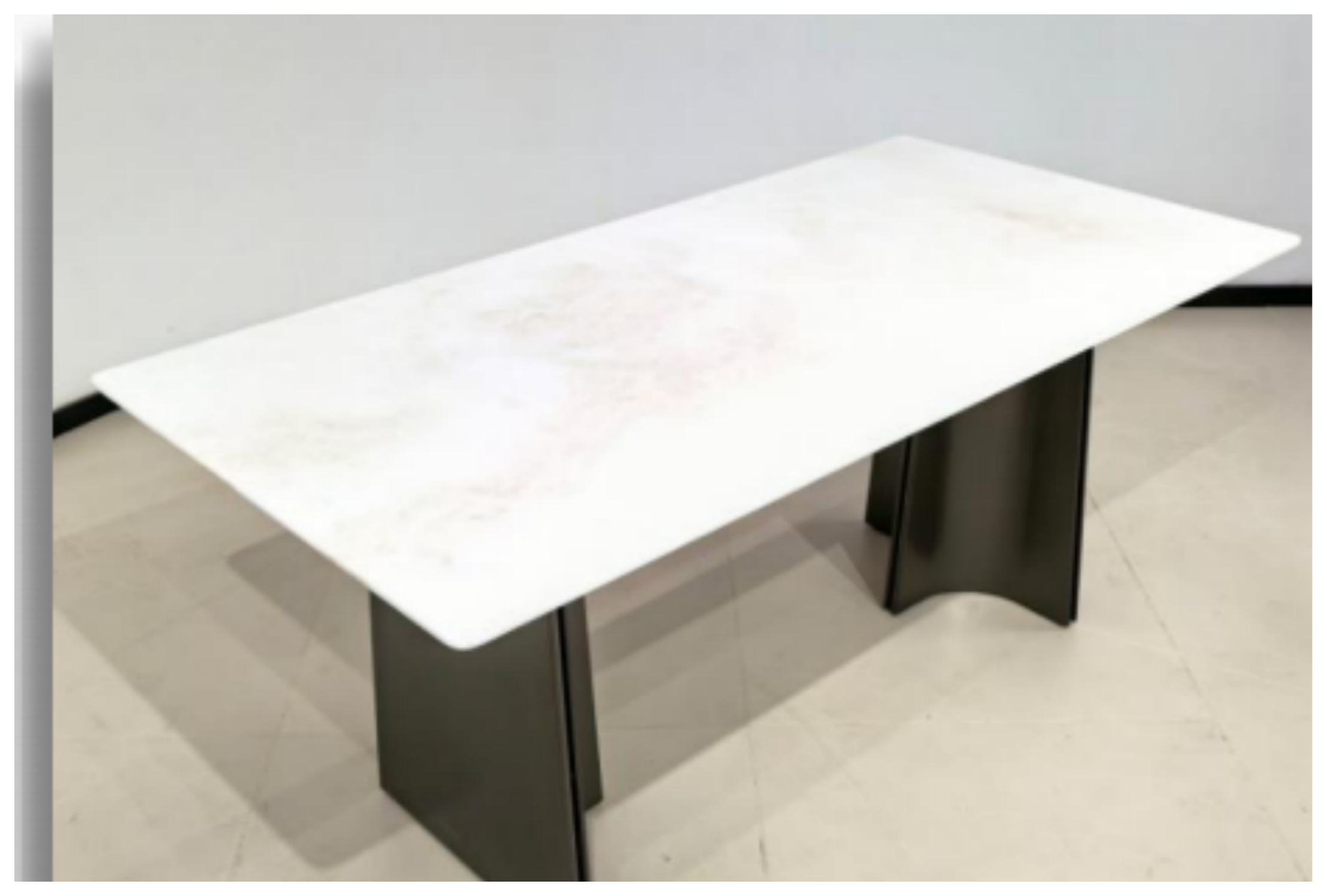 Stone-Top Marble Dining Table 140x80 product photo for FADIOR HOME shop