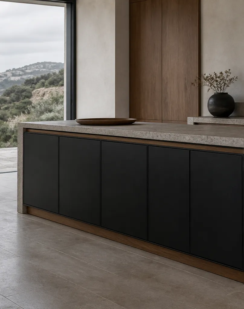 Fadior Atelier Kitchen Suite with Structural Datum Island — interior room context showing cabinet integration
