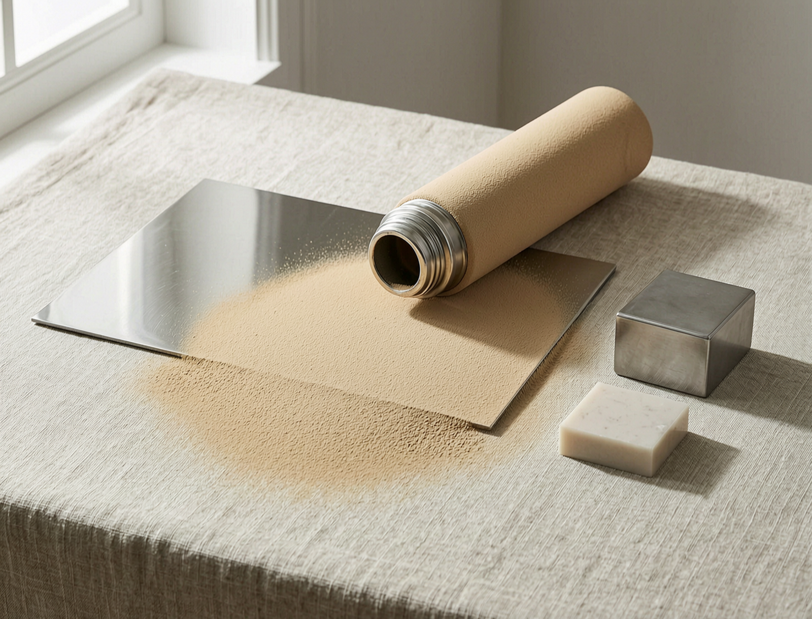 Thermoset Polyester Powder (Coating Material) material palette with complementary finishes