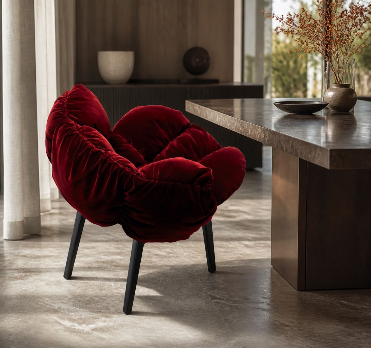Dining Chair (Ash wood frame) styled in a FADIOR HOME interior setting