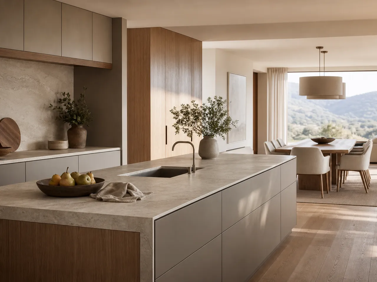 Diseño de interiores moderno: materiales de cocina que mantienen los espacios en calma — editorial de Fadior sobre mobiliario en acero inoxidable 304