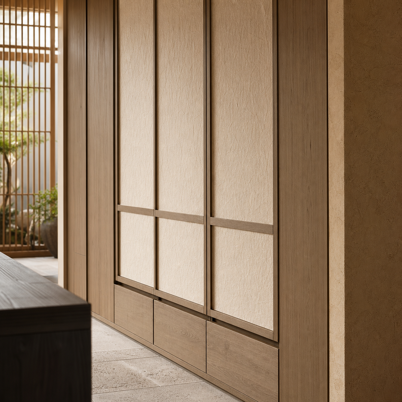 Fadior Eclipse Wardrobe Suite with Silent Motion Valet Facade — close-up of stainless steel finish and hardware detail