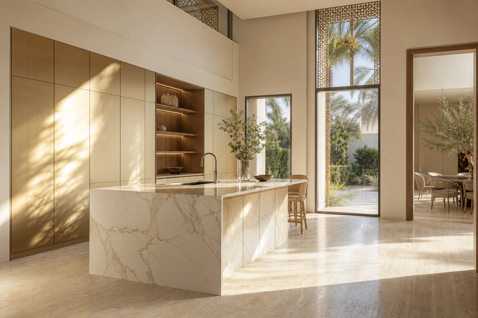 Fadior Meridian Kitchen Suite with Morning Prep Atrium — interior room context showing cabinet integration
