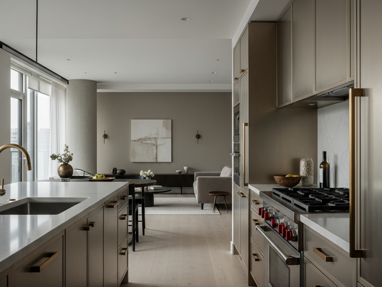 Fadior Toronto Yorkville Apartment — 304 stainless steel kitchen system, architectural view
