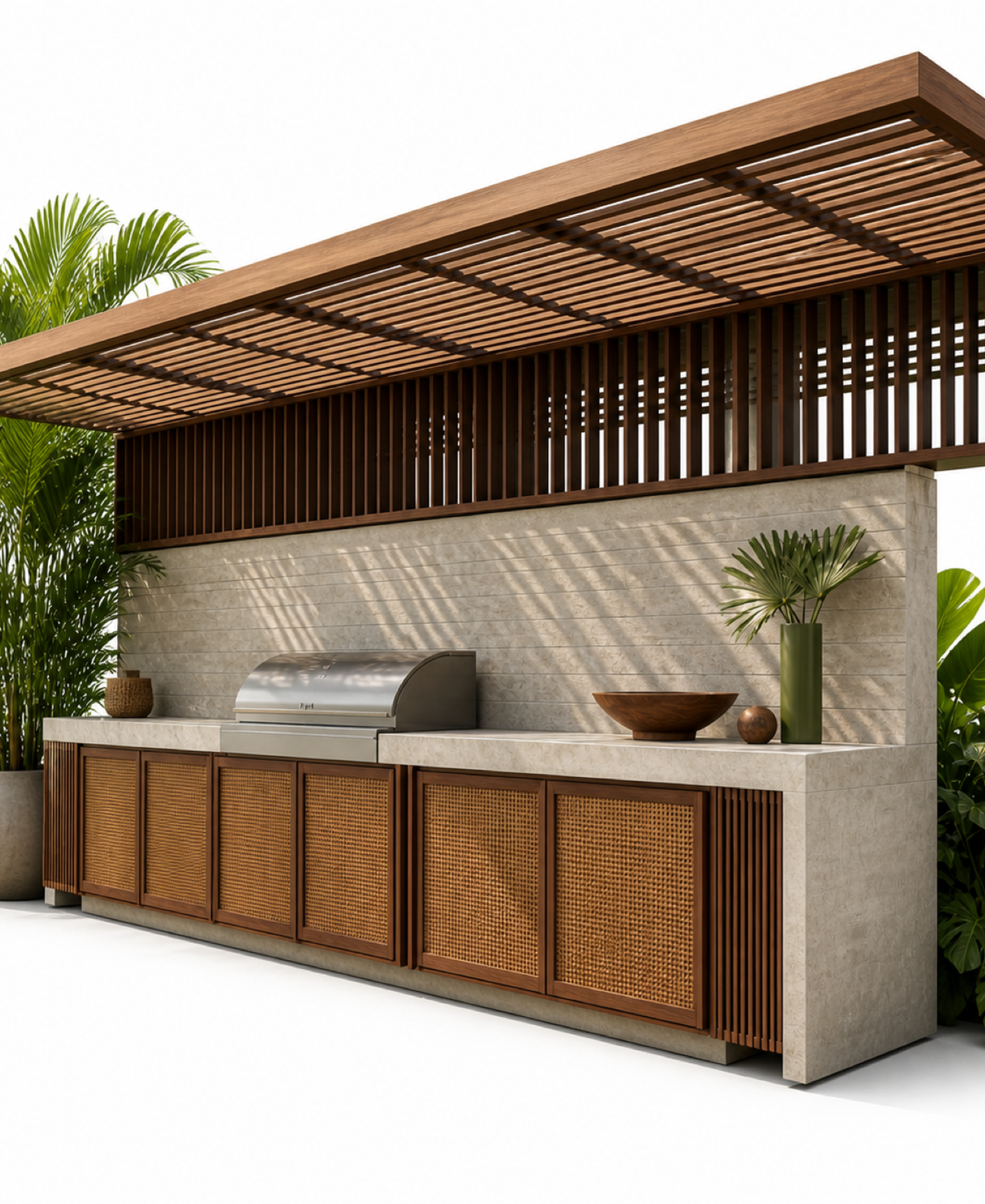 Fadior Vantage Outdoor Kitchen Suite with Emberscreen Grill Sill — 304 stainless steel outdoor kitchen system, front view