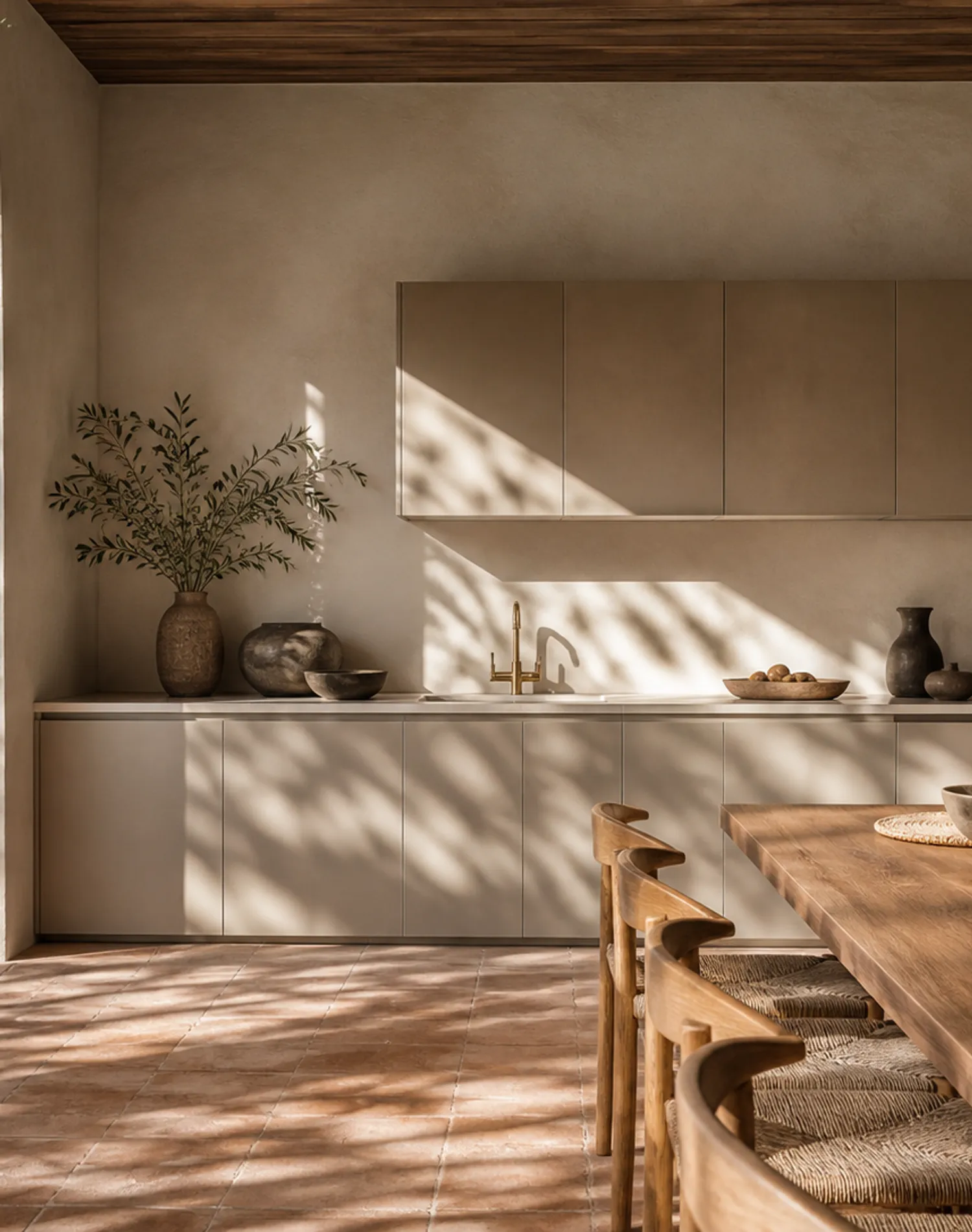 Fadior Riviera Kitchen with Flush Fixture Console — lifestyle setting with natural light and residential styling