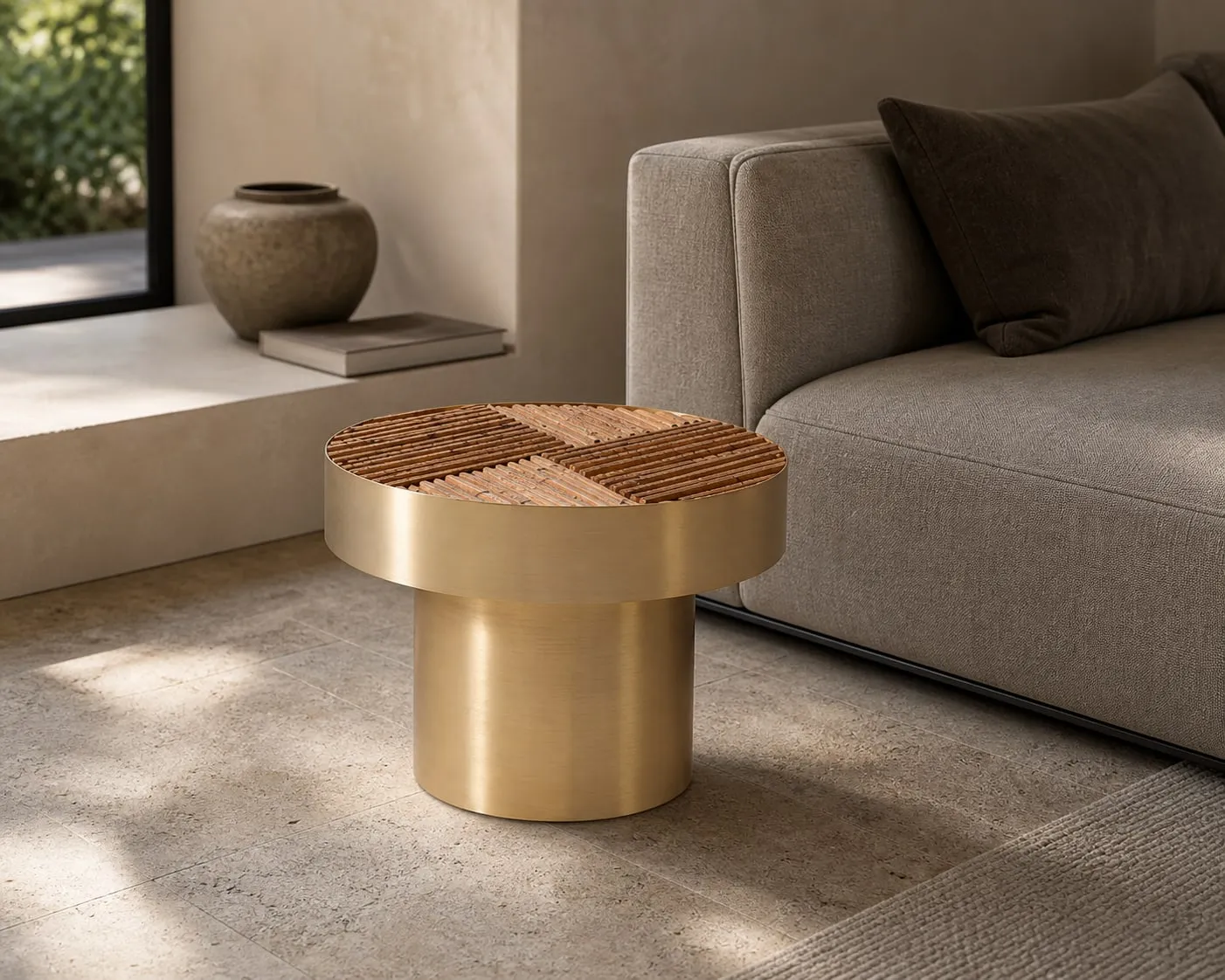 Rattan Side Table