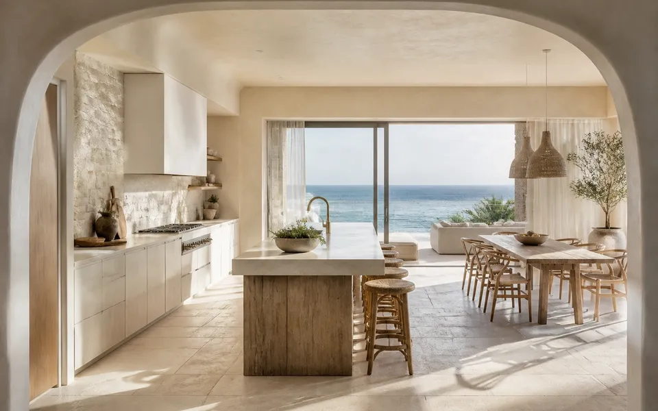 Apartamento de cocina de Miami de 85 m² — proyecto Fadior con mobiliario en acero inoxidable 304