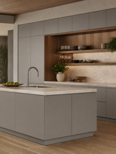 Fadior Dream Home Kitchen Suite with Verdant Butler Gallery — 304 stainless steel kitchen system, front view