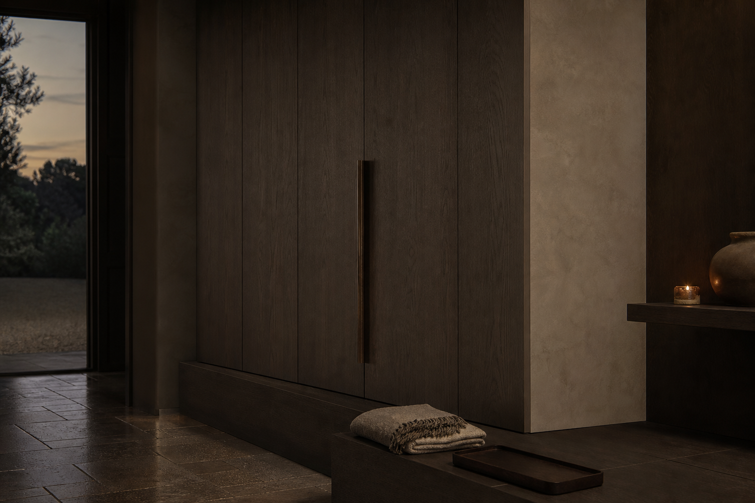 Fadior Lumiere Wardrobe with Counterline Dressing Wall — lifestyle setting with natural light and residential styling