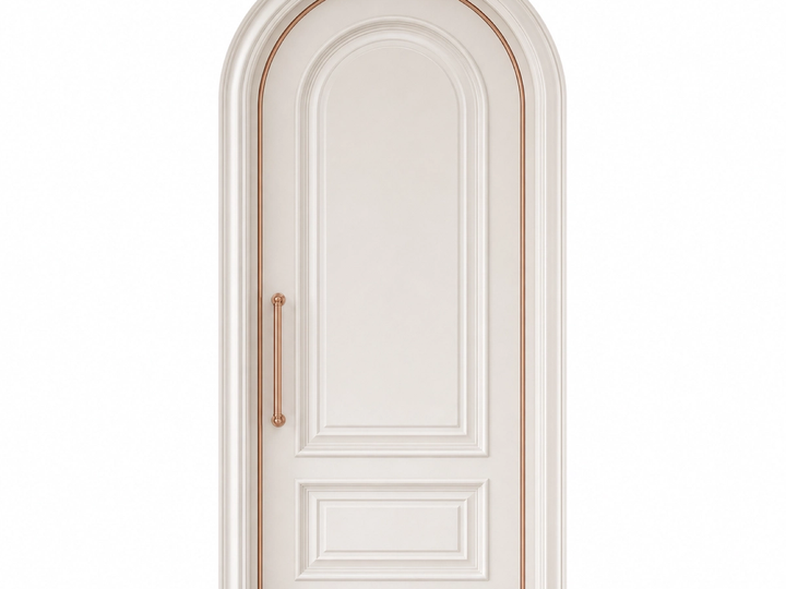 Fadior Silhouette Interior Door Suite with Boiserie Arched Passage Door — 304 stainless steel interior door system,