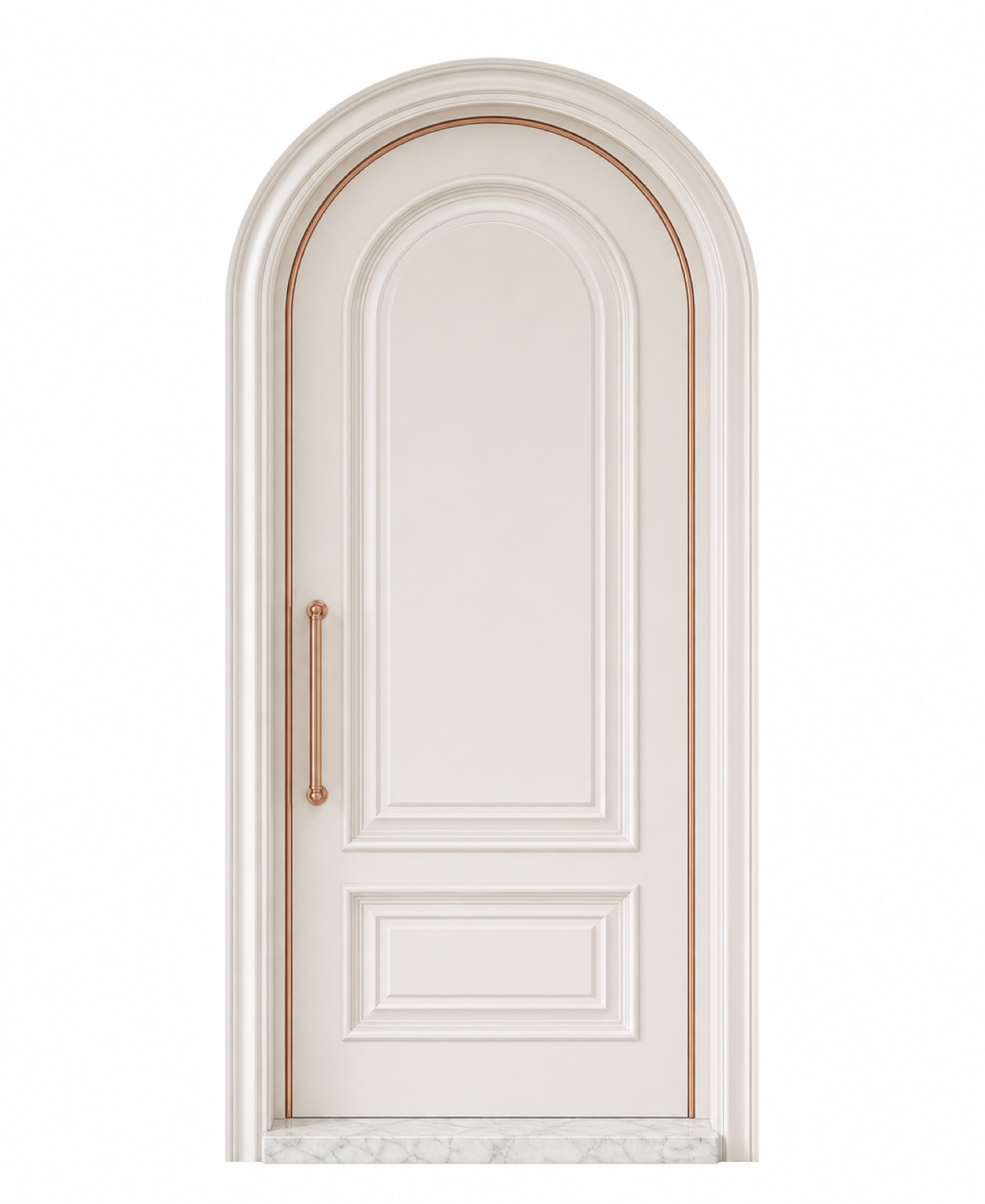Fadior Silhouette Interior Door Suite with Boiserie Arched Passage Door — 304 stainless steel interior door system,