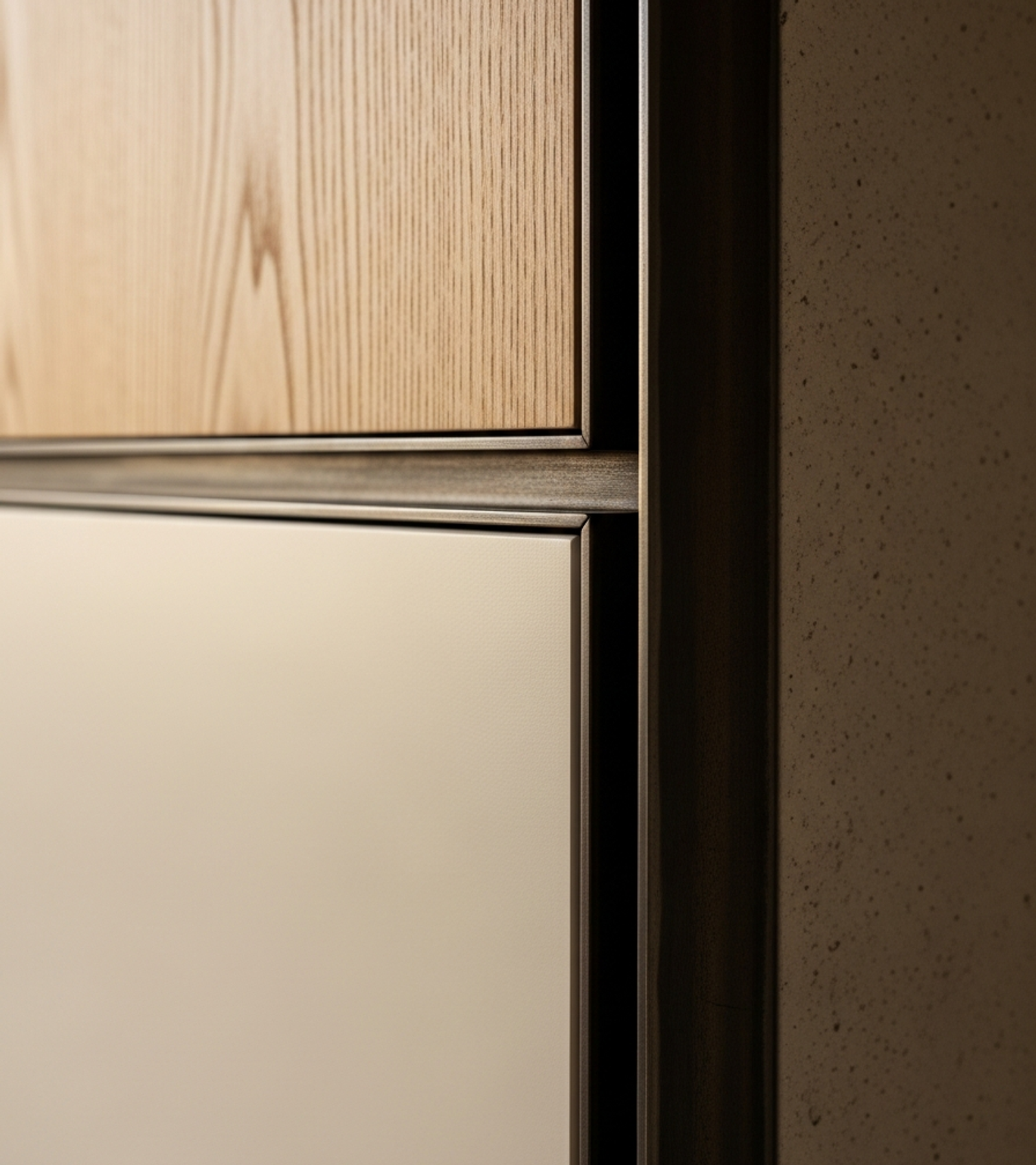 Fadior Brera Wardrobe Suite — close-up of stainless steel finish and hardware detail