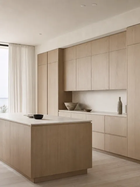 Fadior Silkstone Kitchen Suite with Lacquered Breakfast Monolith — 304 stainless steel kitchen system, front view